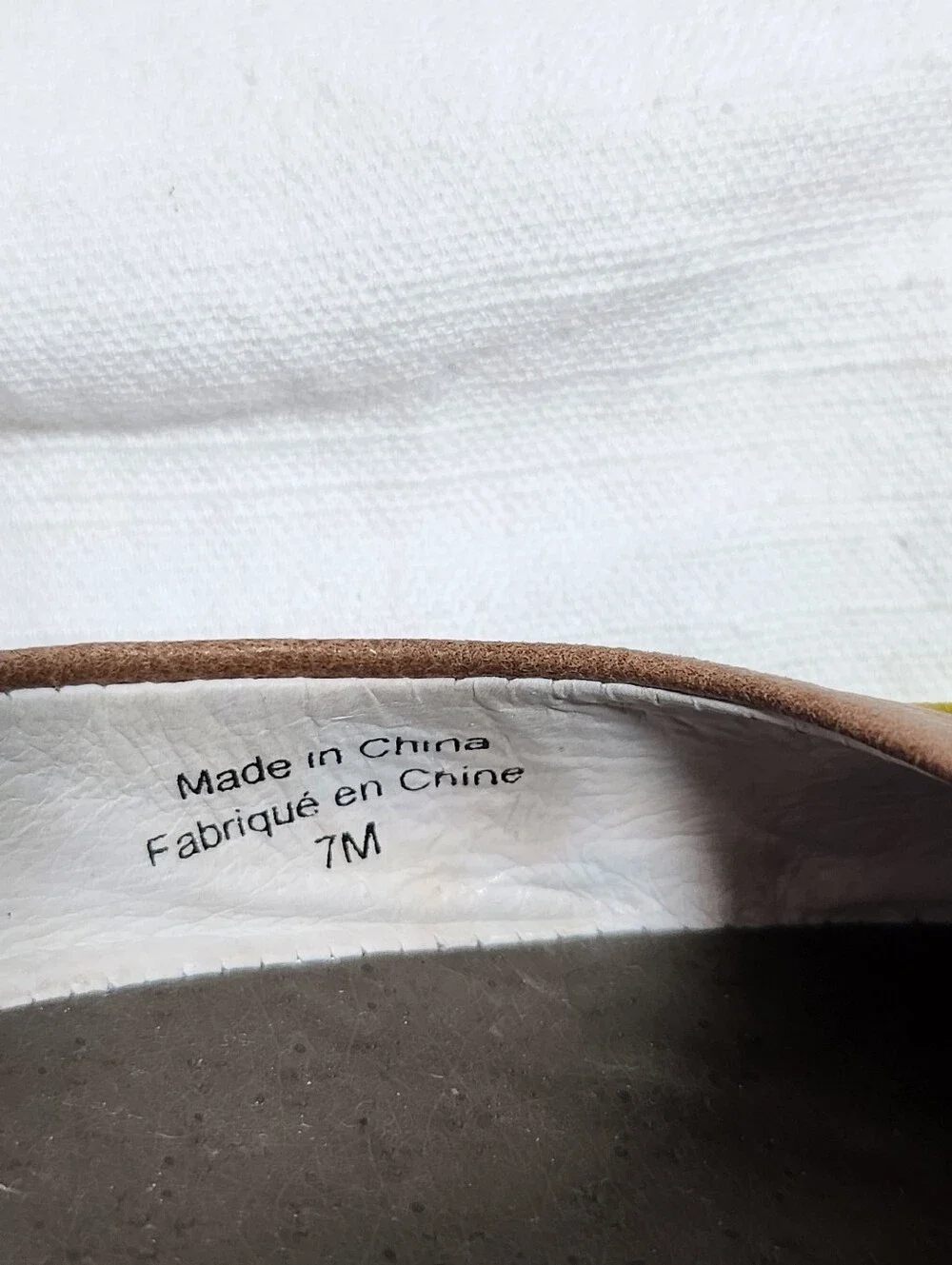 Pilcro and the Letterpress Tan Yellow Leather Cap Toe Ballet Flats Size 7M